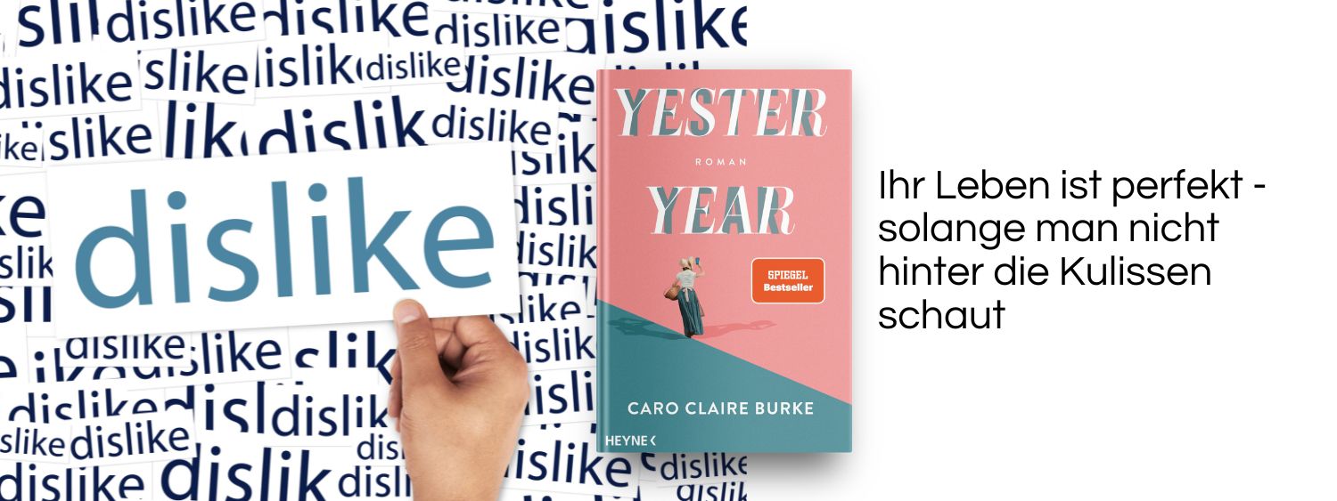 Like - Dislike Schilder. Link zum Buch Yesteryear.