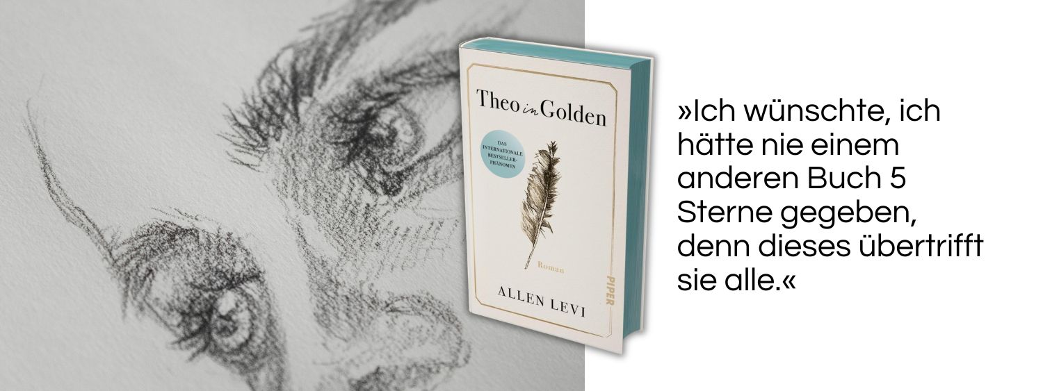 Bleistiftzeichnung. Link zum Buch Theo in Golden.